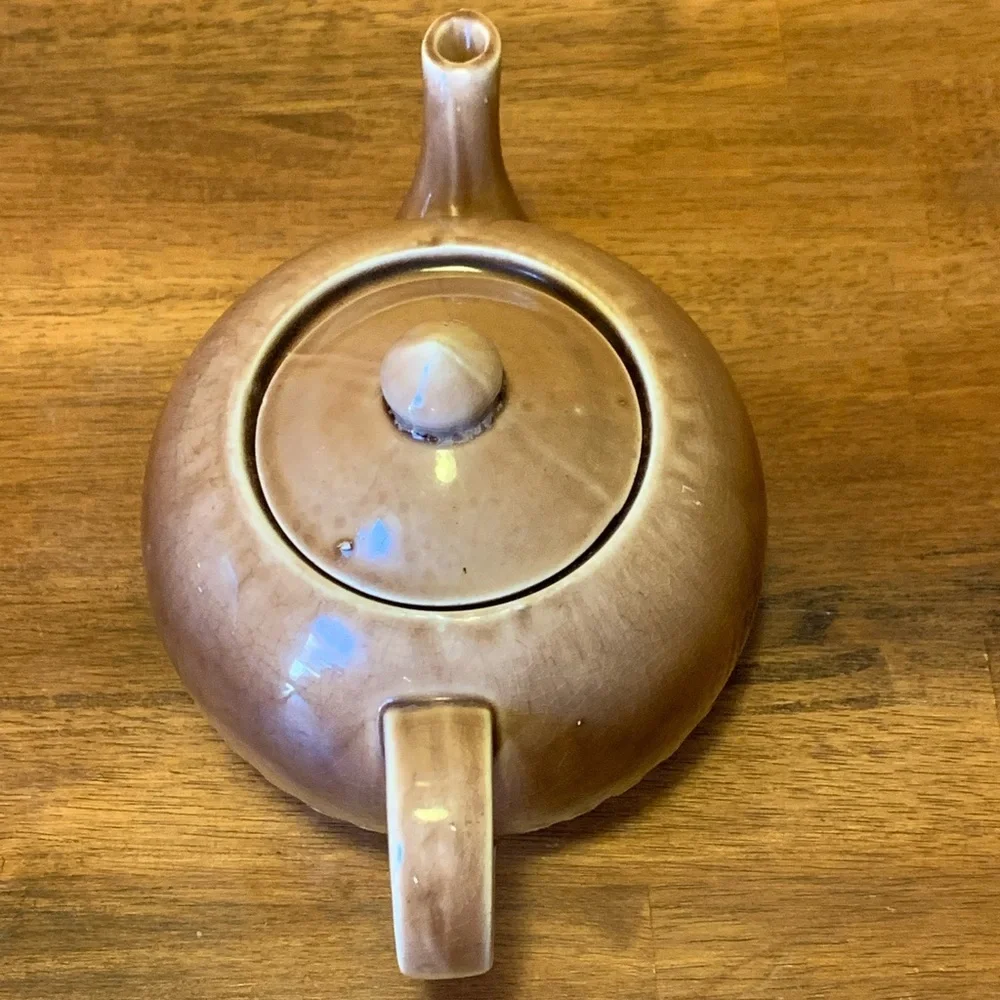 Vintage Tea pitcher Ceramic Mid-20th Century Ombré light to dark Brown Japan